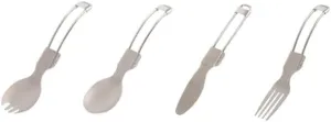 1 Set Of Pure Titanium Convenient Tableware Four-piece Outdoor Hiking And Camping Folding Tableware(B4PCS/SET)