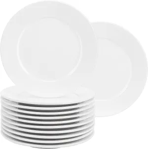 12 Pcs Porcelain Dessert Plates,Small Appetizer Plates,6 inch Small White Plates,Small Plates for Appetizers,White Salad Plates,Ceramic Dessert Plate Set,Microwave Oven and Dishwasher Safe