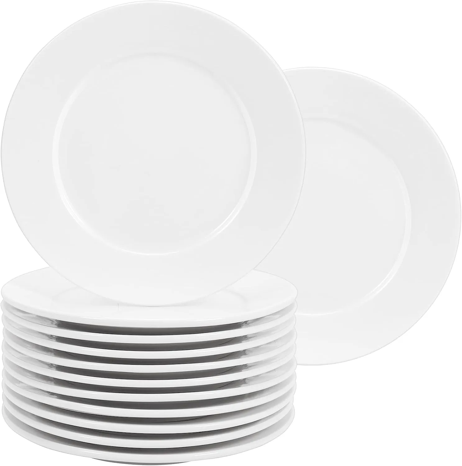 12 Pcs Porcelain Dessert Plates,Small Appetizer Plates,6 inch Small White Plates,Small Plates for Appetizers,White Salad Plates,Ceramic Dessert Plate Set,Microwave Oven and Dishwasher Safe
