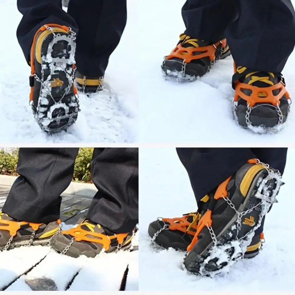 13 Teeth Climbing Crampons – Non-Slip Ice Grips for Winter Hiking and Fishing