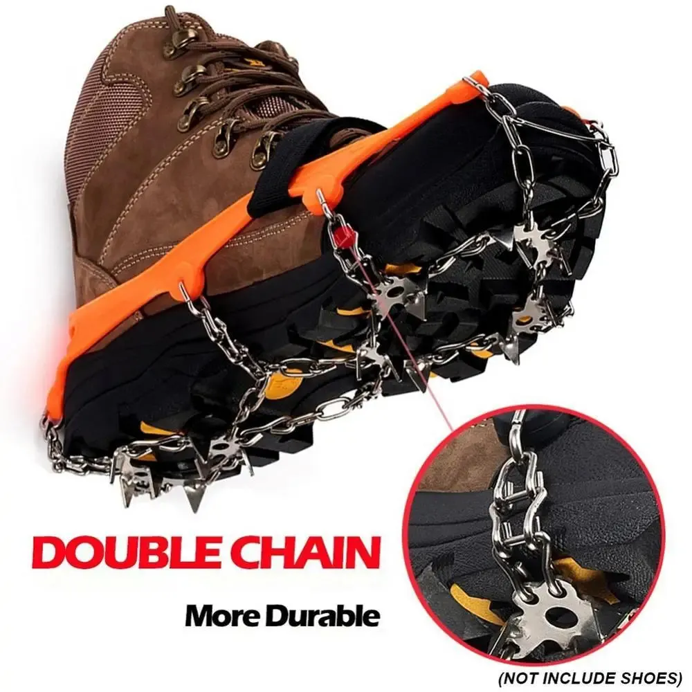 13 Teeth Climbing Crampons – Non-Slip Ice Grips for Winter Hiking and Fishing