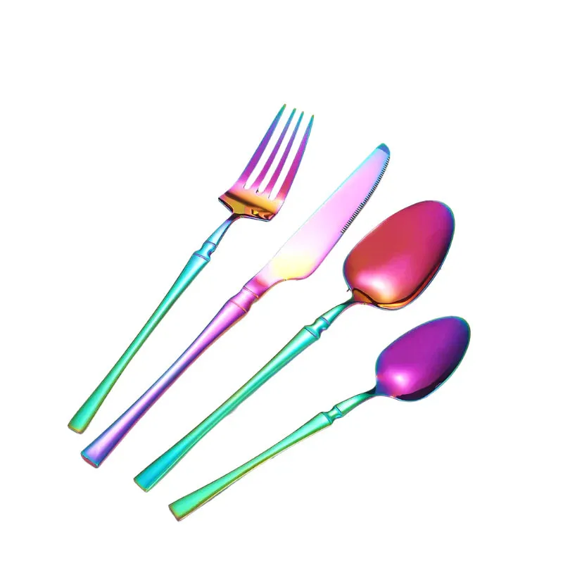 16 Piece Stainless Steel Hotel Tableware Set
