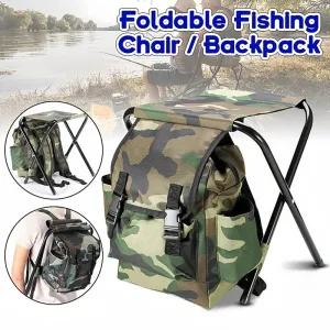 2-in-1 Chair Foldable Fast dispatch Lightweight Camping Stool & – Outdoor Backpack Fishing Seamless delivery