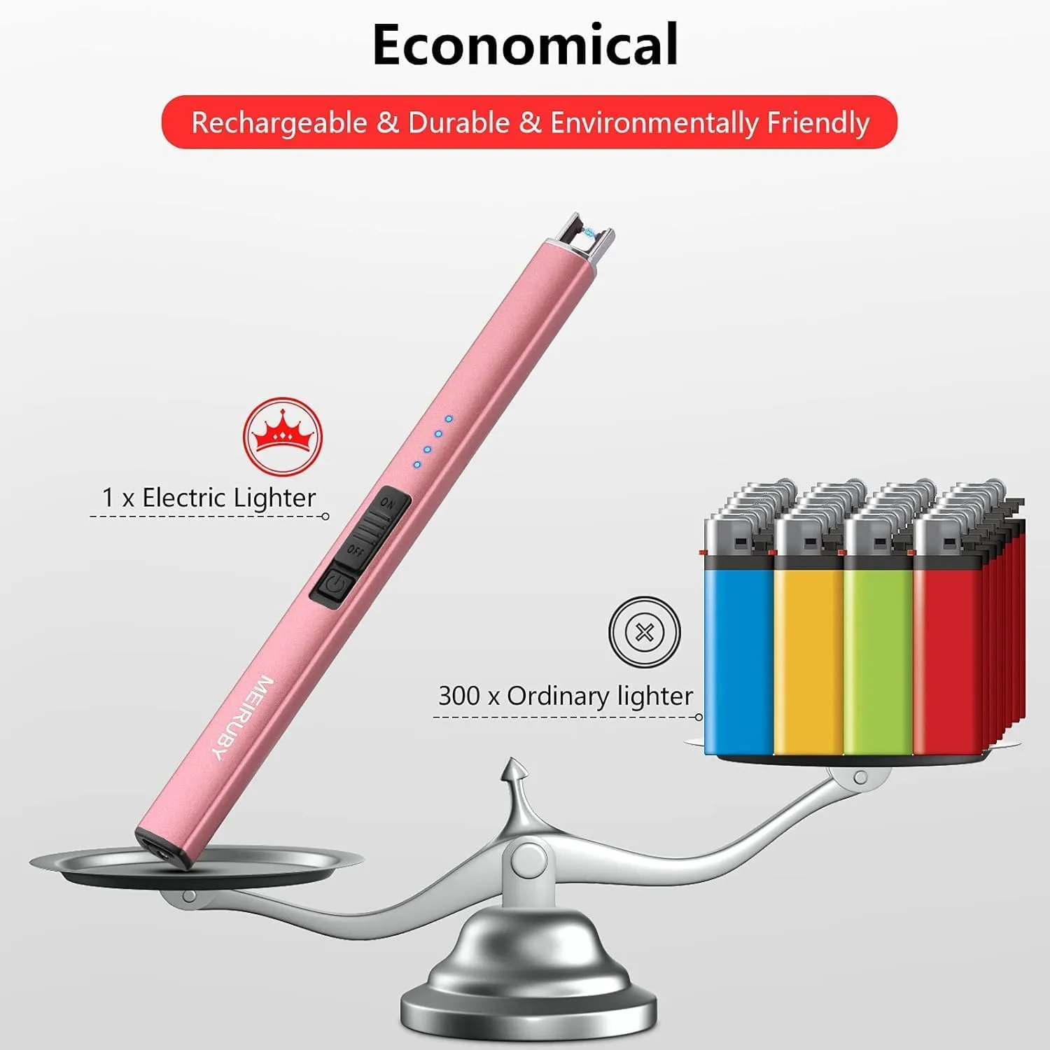 2 Pack Electric Candle Lighter - Long, Rechargeable, Arc Windproof, Flameless Lighters for Candle, Camping, BBQ, Birthday Gifts