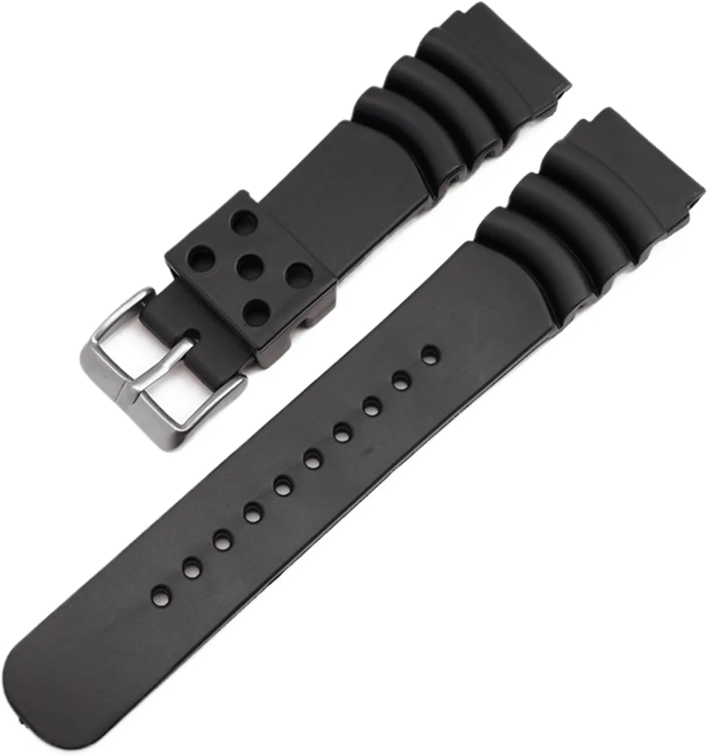 20mm 22mm 24mm Diving Rubber Watch Strap Waterproof Silicone Sport Wrist Band Bracelet Watchband For Men Women