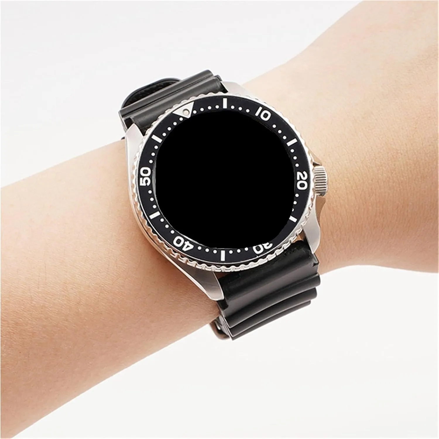 20mm 22mm 24mm Diving Rubber Watch Strap Waterproof Silicone Sport Wrist Band Bracelet Watchband For Men Women