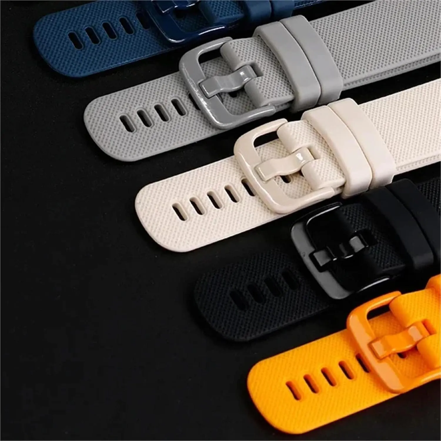 20mm Silicone Rubber Strap Men Women Sport Waterproof Bracelet Band Universal Rubber Diving Replacement Strap