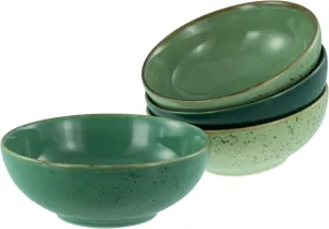 22878 Nature Collection Green Life 4-Piece Tableware Set for 4 People, Smoothie Bowl Made of Stoneware, Dishwasher and Microwave Safe, Quality Production