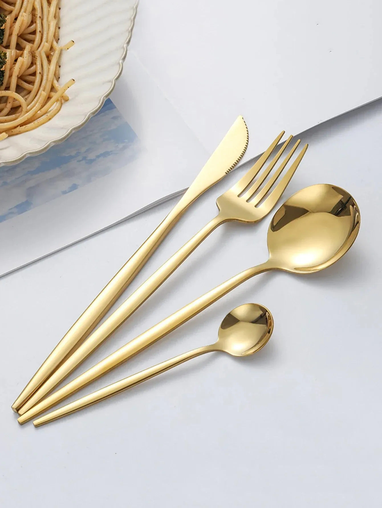 24 Piece High Grade Stainless Steel Tableware Set In Gift Box