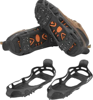 24 Teeth Ice Climbing Crampon Anti Slip Spiked Grips Cleats Hiking Ice Snow Shoes, Non Slip Gripper Spike Ice Traction Cleats Walk Traction Cleat Ice Snow Grips for Shoes