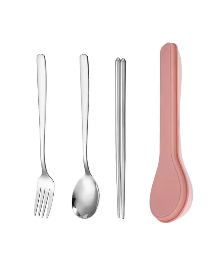 3 Piece Stainless Steel Tableware Set For Home & School