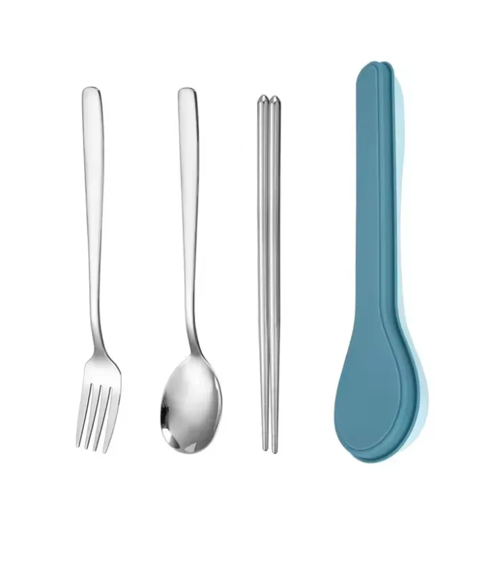 3 Piece Stainless Steel Tableware Set For Home & School