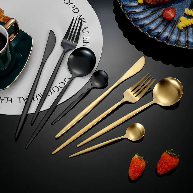 30 Piece Stainless Steel Cutlery Set For Dinner And Kitchen Tableware