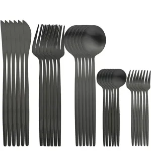 30 Piece Stainless Steel Cutlery Set For Dinner And Kitchen Tableware