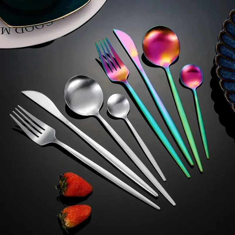30 Piece Stainless Steel Cutlery Set For Dinner And Kitchen Tableware