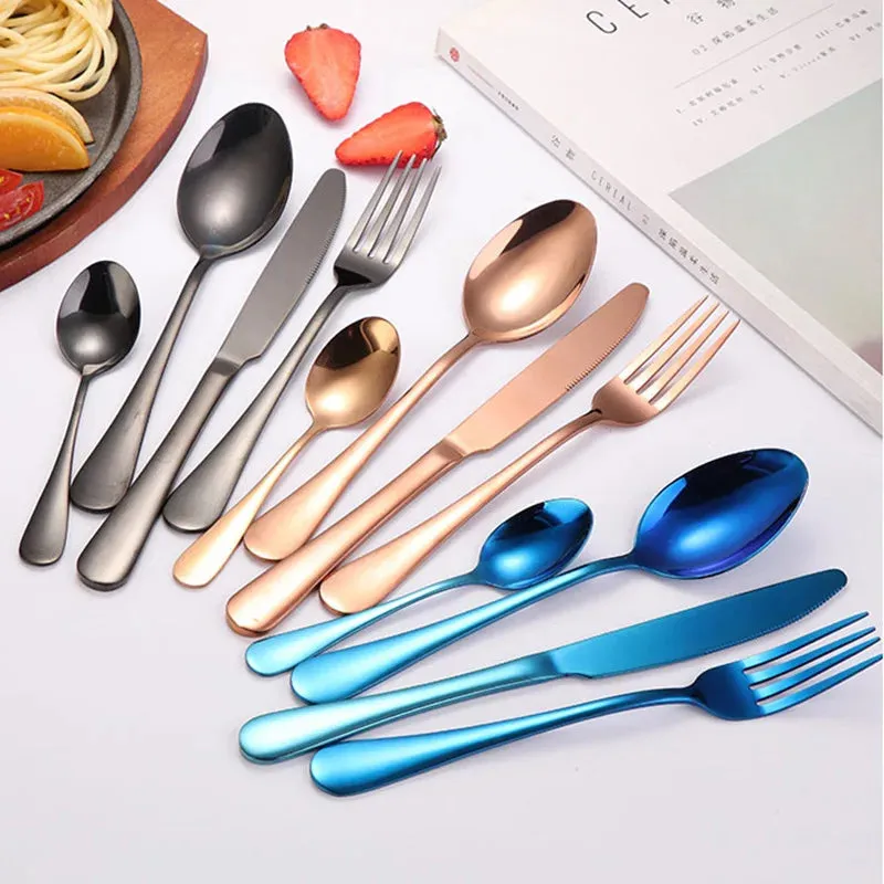 30 Piece Stainless Steel Tableware Gift Set Novelty Design