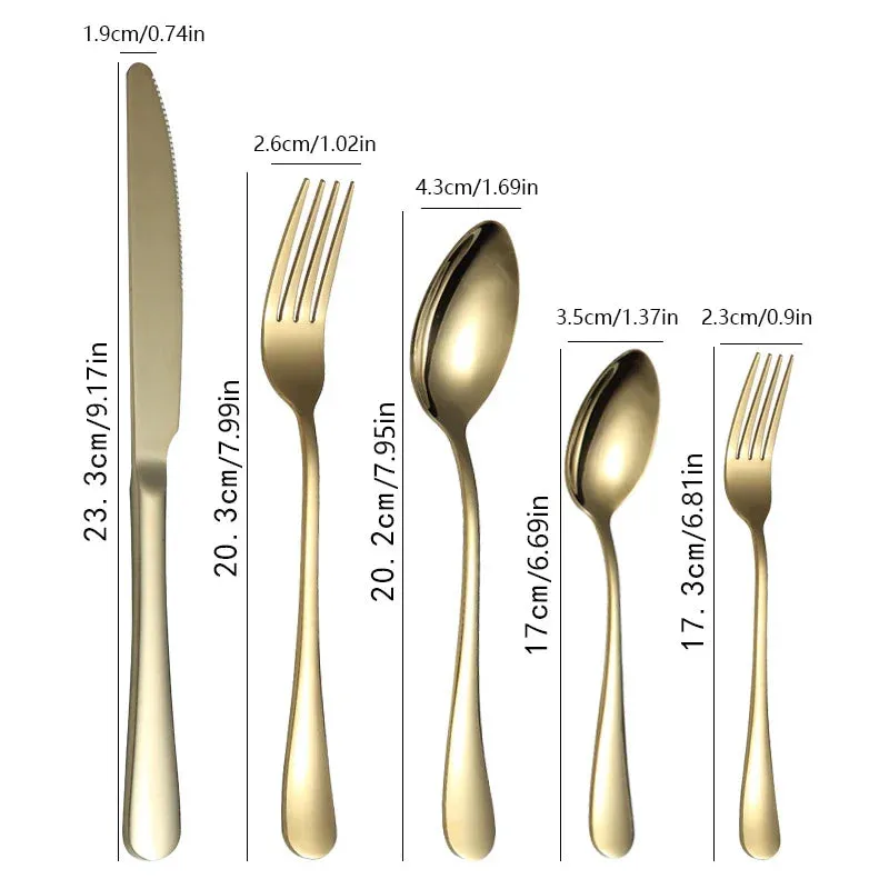 30 Piece Stainless Steel Tableware Gift Set Novelty Design