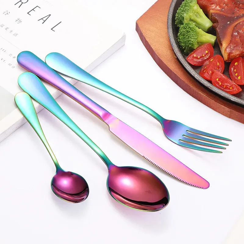 30 Piece Stainless Steel Tableware Gift Set Novelty Design