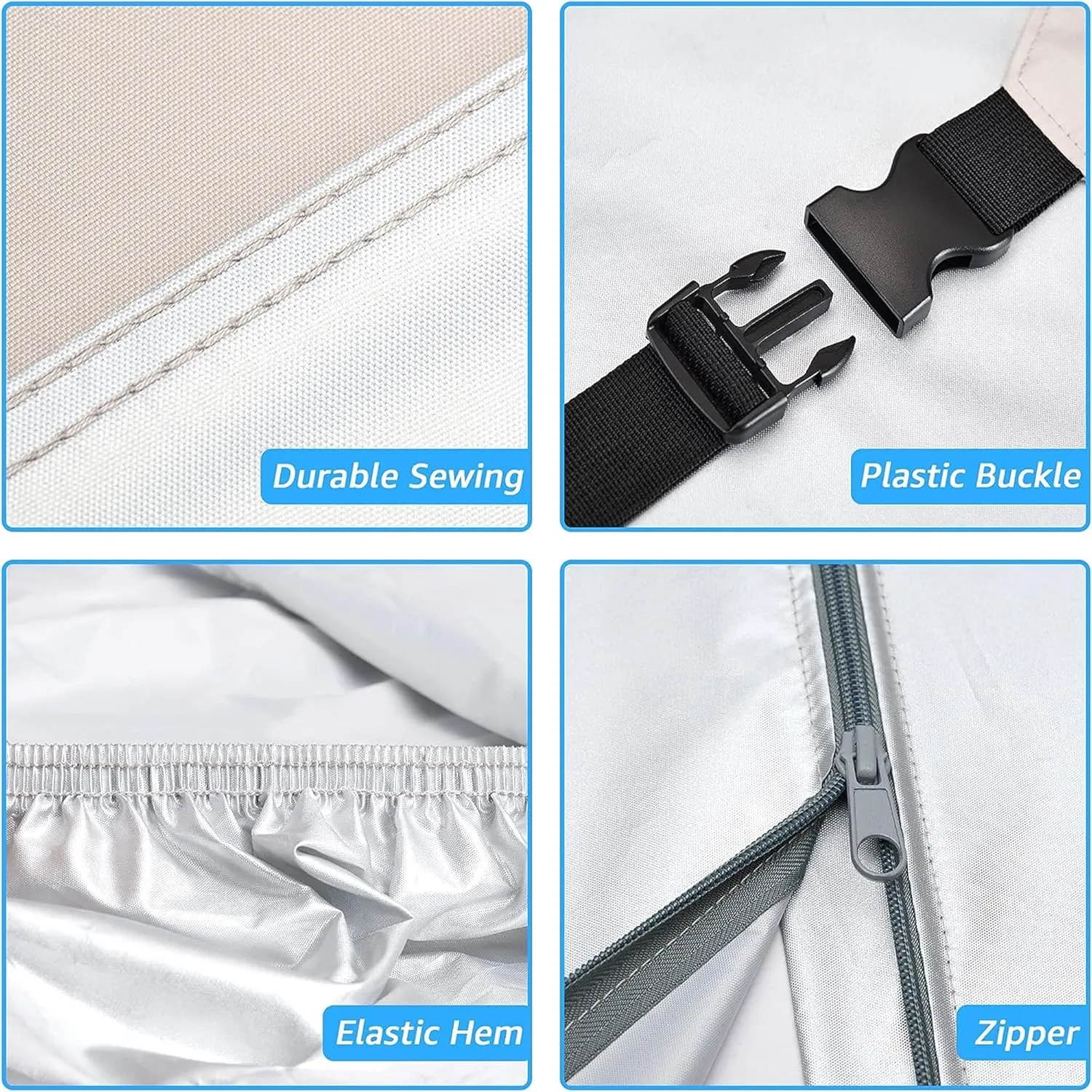 300D Top Travel Trailer RV Cover with Waterproof PU Coating Rip-Resistent & Anti-UV Winter Camper Cover Fits 24' to 27' Travel Trailer
