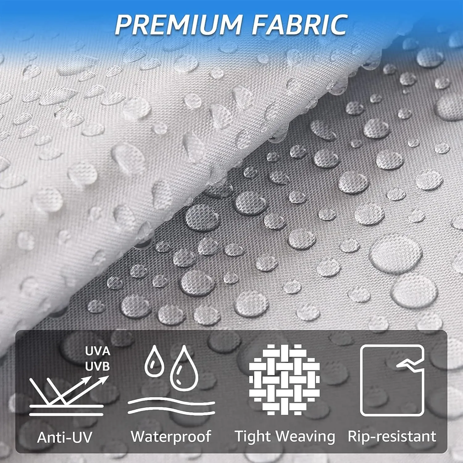 300D Top Travel Trailer RV Cover with Waterproof PU Coating Rip-Resistent & Anti-UV Winter Camper Cover Fits 24' to 27' Travel Trailer