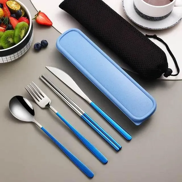 304 Stainless Steel Cutlery Set - Stylish Travel Case Included