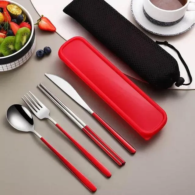 304 Stainless Steel Cutlery Set - Stylish Travel Case Included