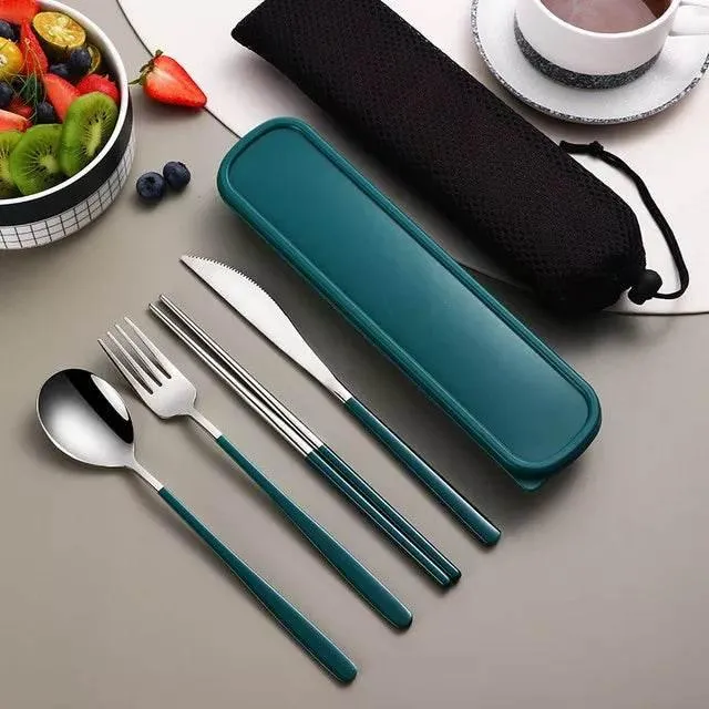 304 Stainless Steel Cutlery Set - Stylish Travel Case Included