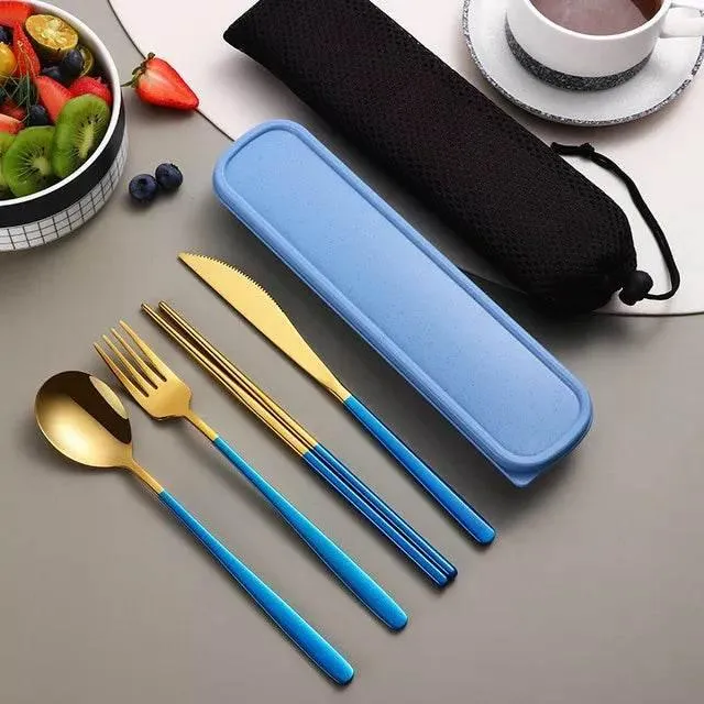 304 Stainless Steel Cutlery Set - Stylish Travel Case Included