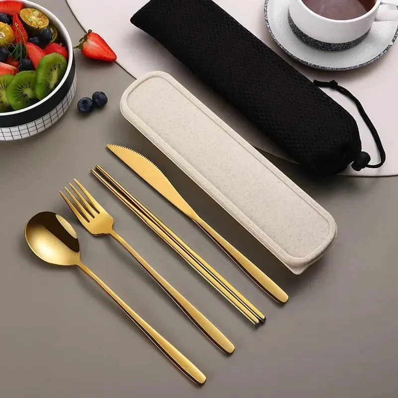 304 Stainless Steel Cutlery Set - Stylish Travel Case Included