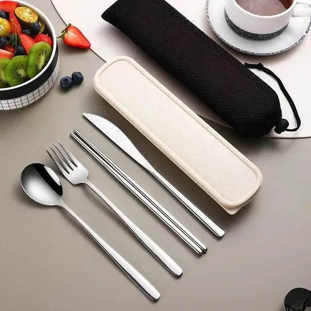 304 Stainless Steel Cutlery Set - Stylish Travel Case Included