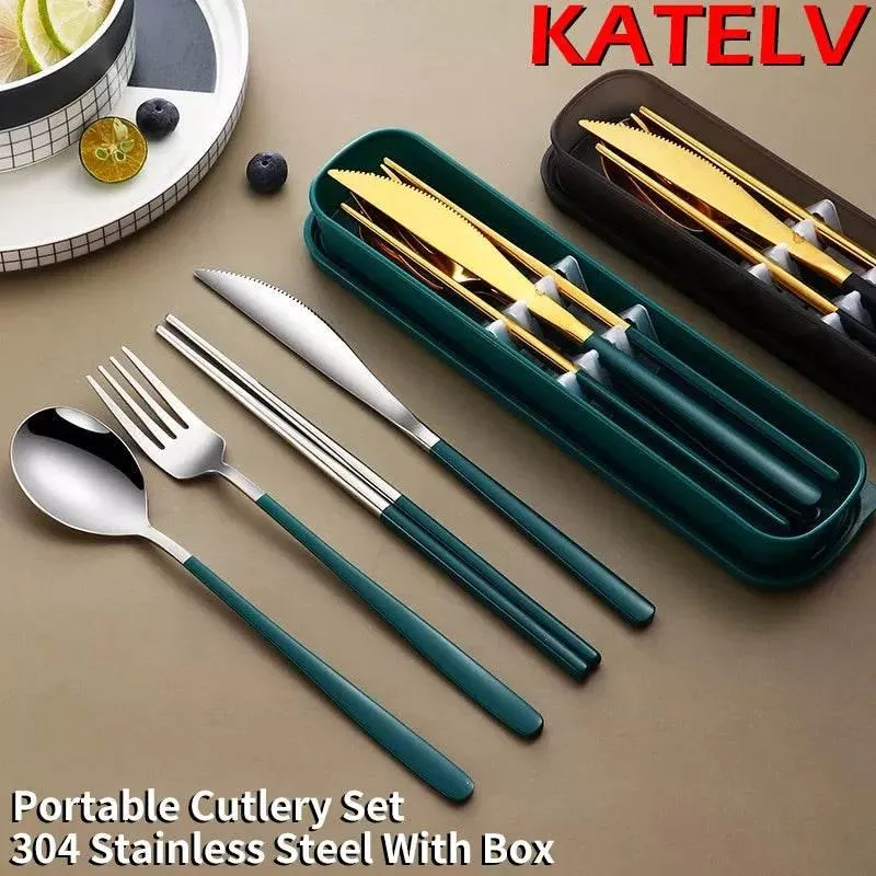 304 Stainless Steel Cutlery Set - Stylish Travel Case Included