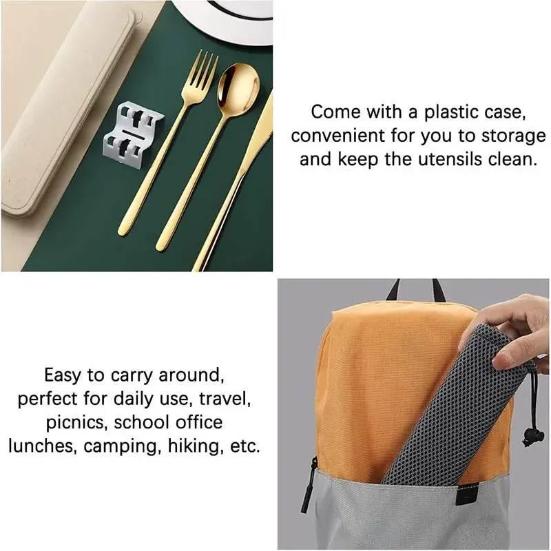 304 Stainless Steel Cutlery Set - Stylish Travel Case Included
