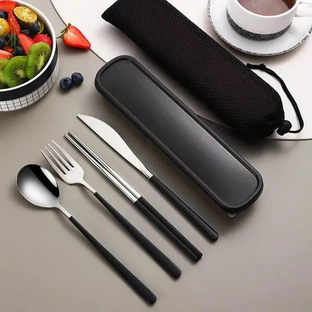 304 Stainless Steel Cutlery Set - Stylish Travel Case Included