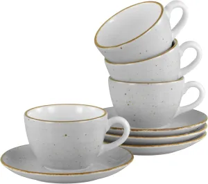 34037, Vintage Nature Stone Series, 8-Piece Crockery Set for 4 People, Coffee Cups Set Made of Porcelain, Dishwasher and Microwave Safe, Made in Europe