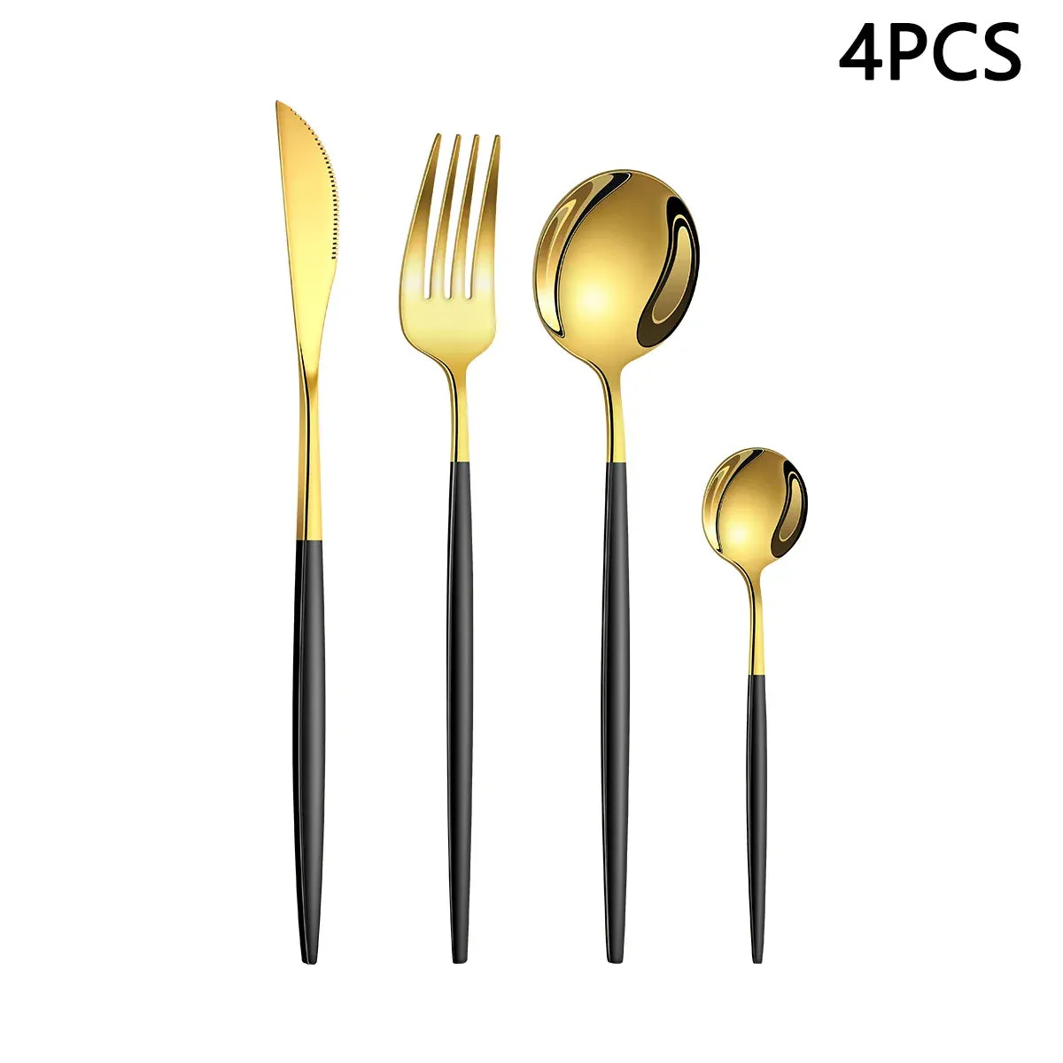 4 / 6 / 16 / 24 Piece Portuguese Stainless Steel Tableware Set For Family Hotel Restaurant
