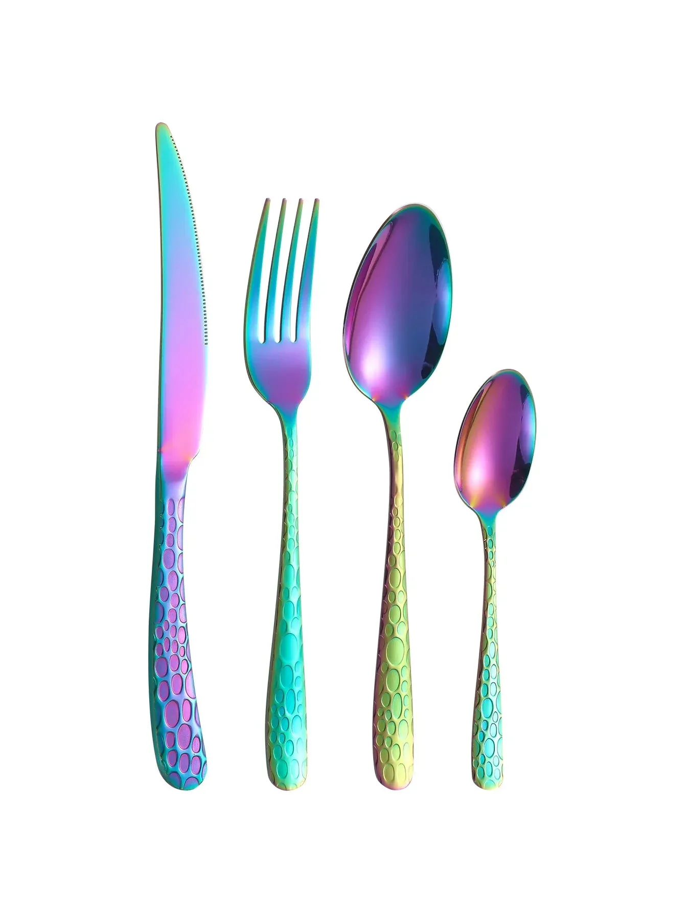 4 / 6 / 16 / 24 Piece Stainless Steel Tableware Set For Home Or Restaurant