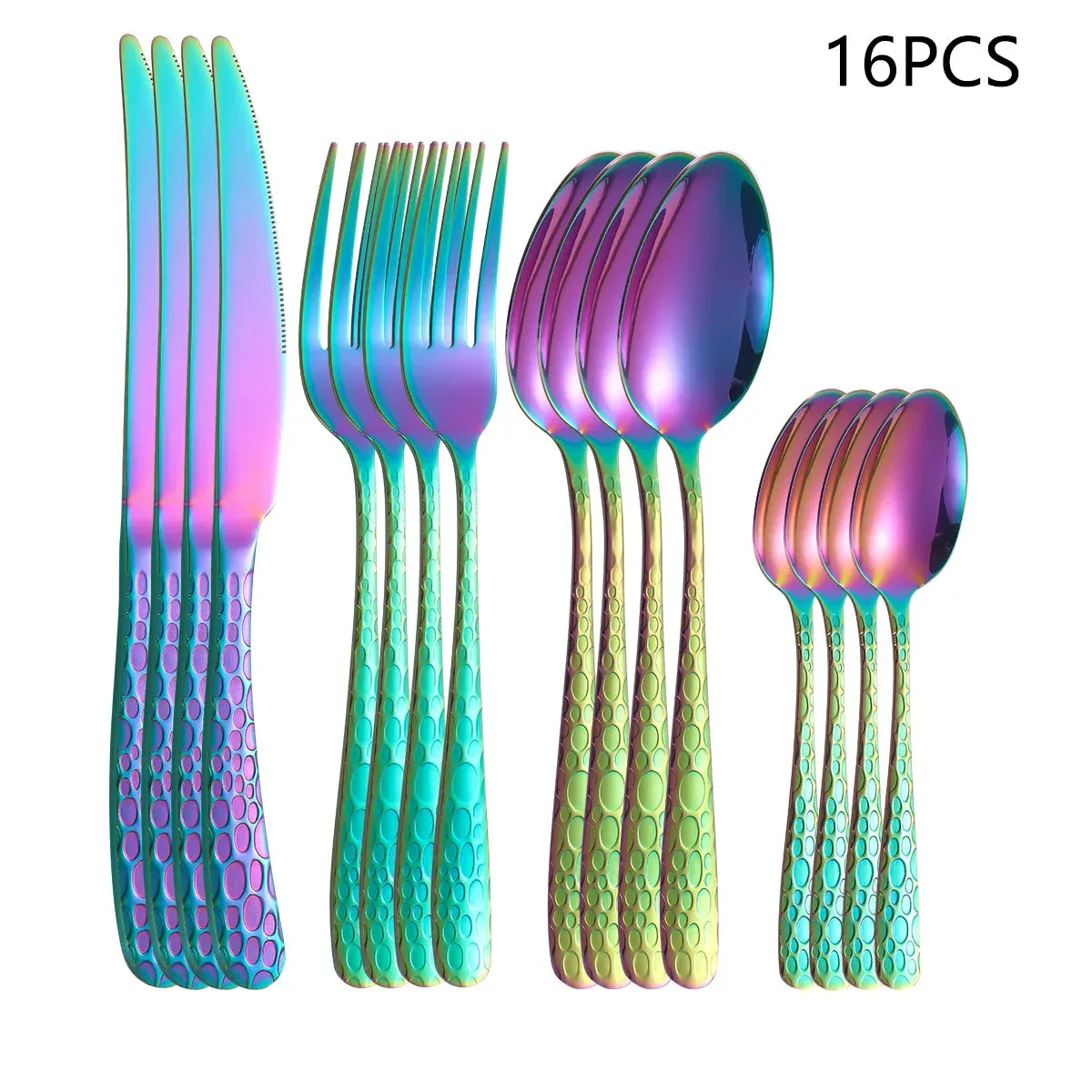 4 / 6 / 16 / 24 Piece Stainless Steel Tableware Set For Home Or Restaurant
