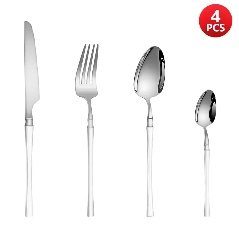 4 / 6 / 16 / 24 Piece Stainless Steel Tableware Set