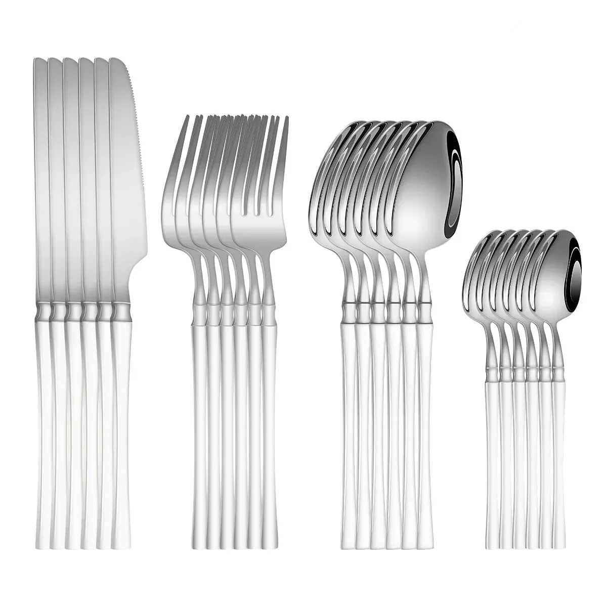 4 / 6 / 16 / 24 Piece Stainless Steel Tableware Set