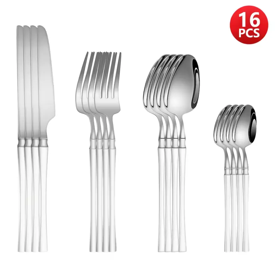4 / 6 / 16 / 24 Piece Stainless Steel Tableware Set