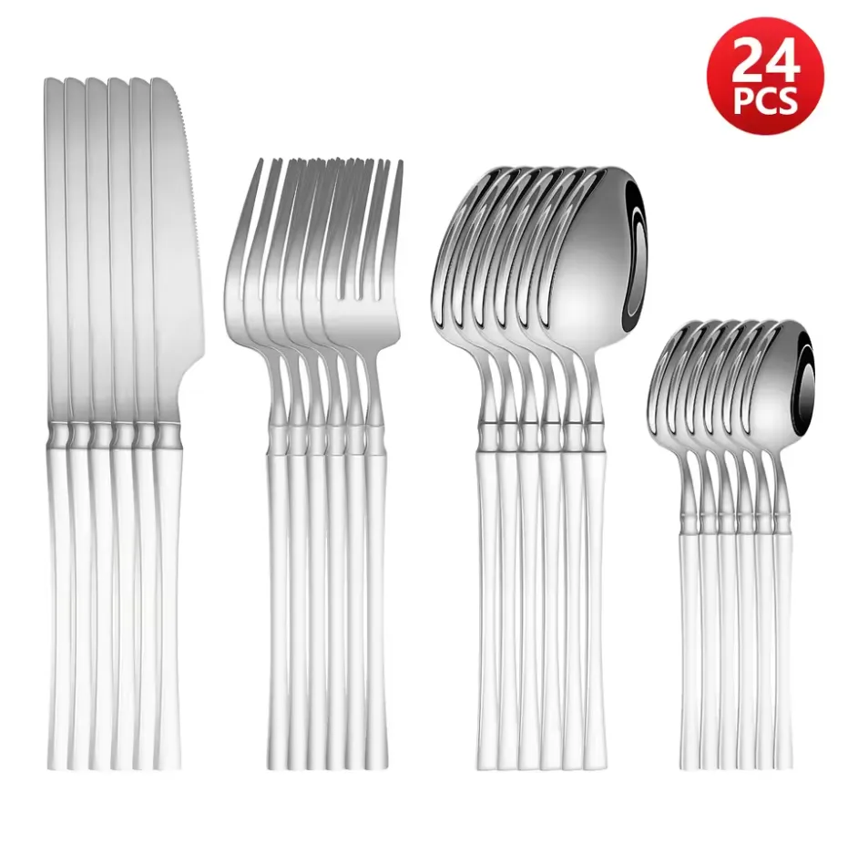 4 / 6 / 16 / 24 Piece Stainless Steel Tableware Set