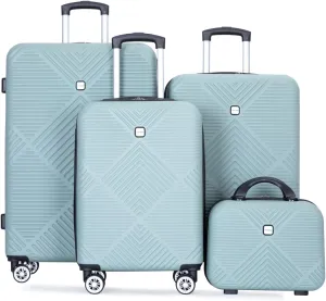 4 Piece Luggage Sets Travel Suitcase, Large Capacity Lightweight Luggage Sets with TSA Lock & Spinner Wheels, Clearance Carry On Luggage Suitcase Set