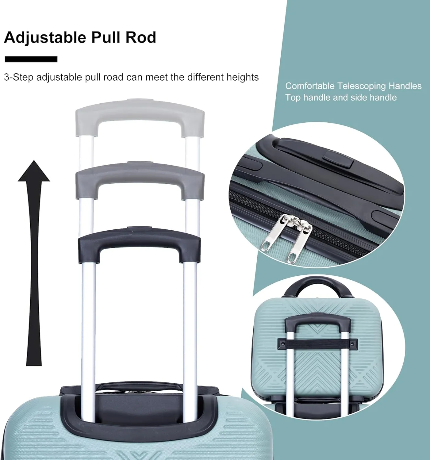 4 Piece Luggage Sets Travel Suitcase, Large Capacity Lightweight Luggage Sets with TSA Lock & Spinner Wheels, Clearance Carry On Luggage Suitcase Set