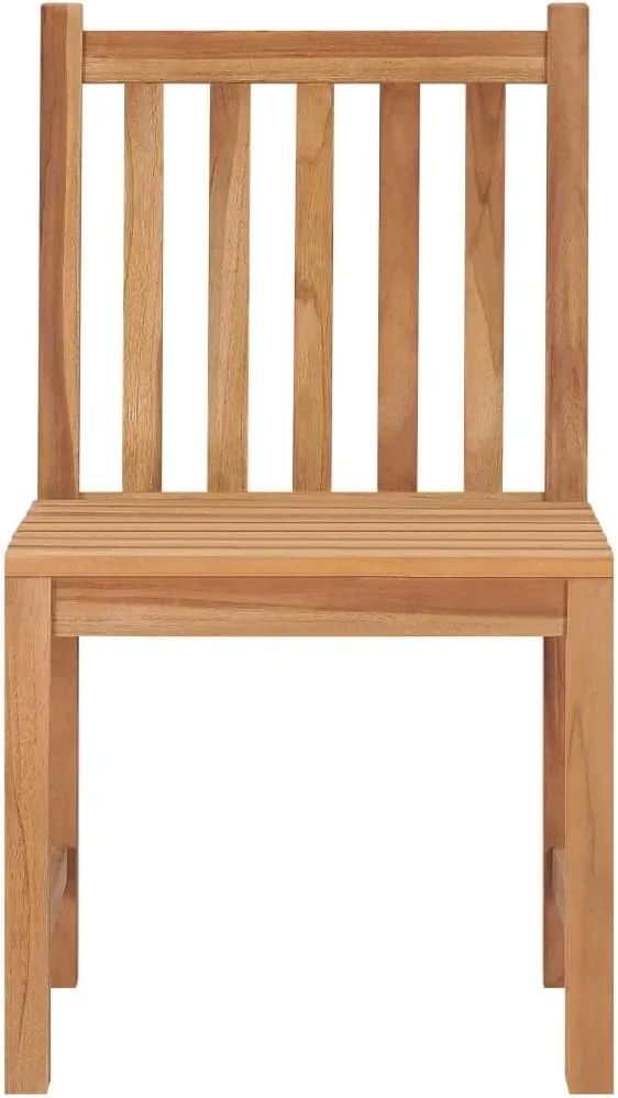 4-Piece Solid Teak Wood Patio Chairs Set, Outdoor Lounge Chairs for Garden Poolside Backyard, Durable Wooden Furniture with Water-Based Finish, Comfortable Seating for Patio Beach Camping