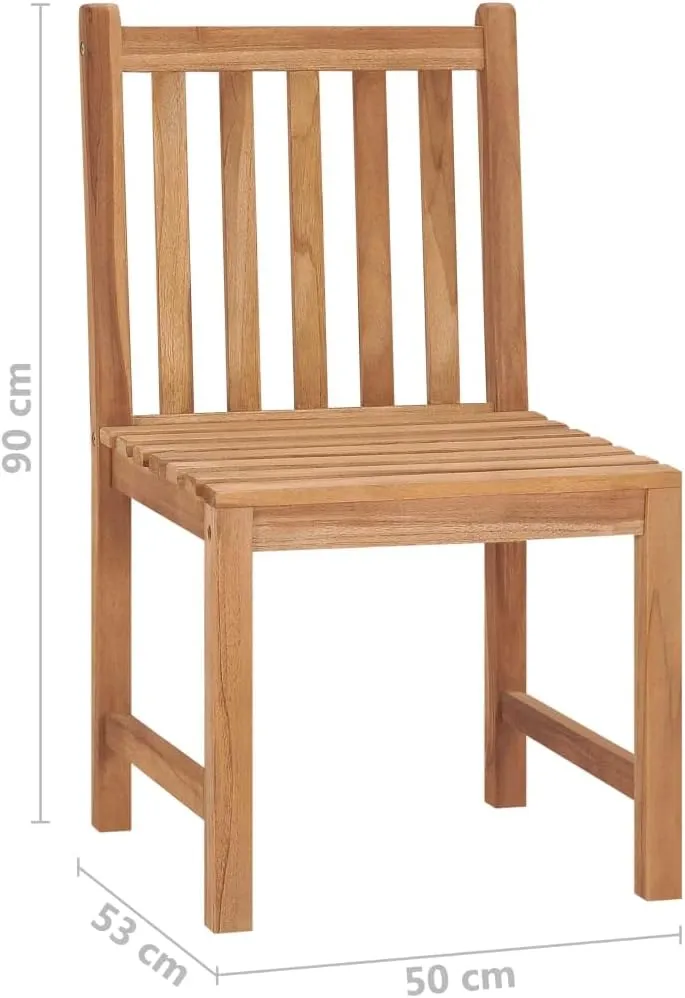 4-Piece Solid Teak Wood Patio Chairs Set, Outdoor Lounge Chairs for Garden Poolside Backyard, Durable Wooden Furniture with Water-Based Finish, Comfortable Seating for Patio Beach Camping