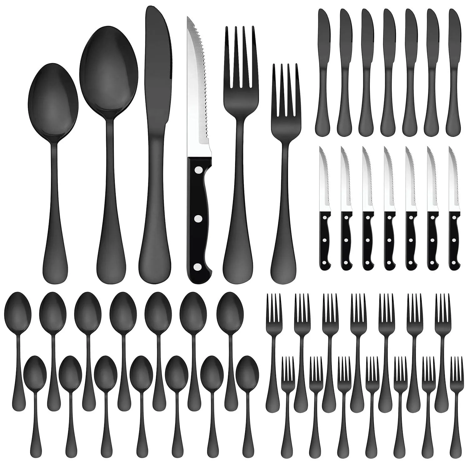 48-Piece: Stainless Steel Silverware Cutlery Set