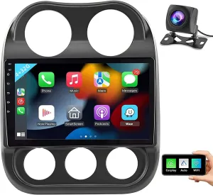 [4G 32G] Android 13 5GWIFI Car Radio Stereo for Jeep Compass Patriot 2010-2016 with Wireless CarPlay Android Auto, 10.1 inch Touchscreen Car Stereo with Bluetooth,WiFi,DSP,GPS,Backup Camera