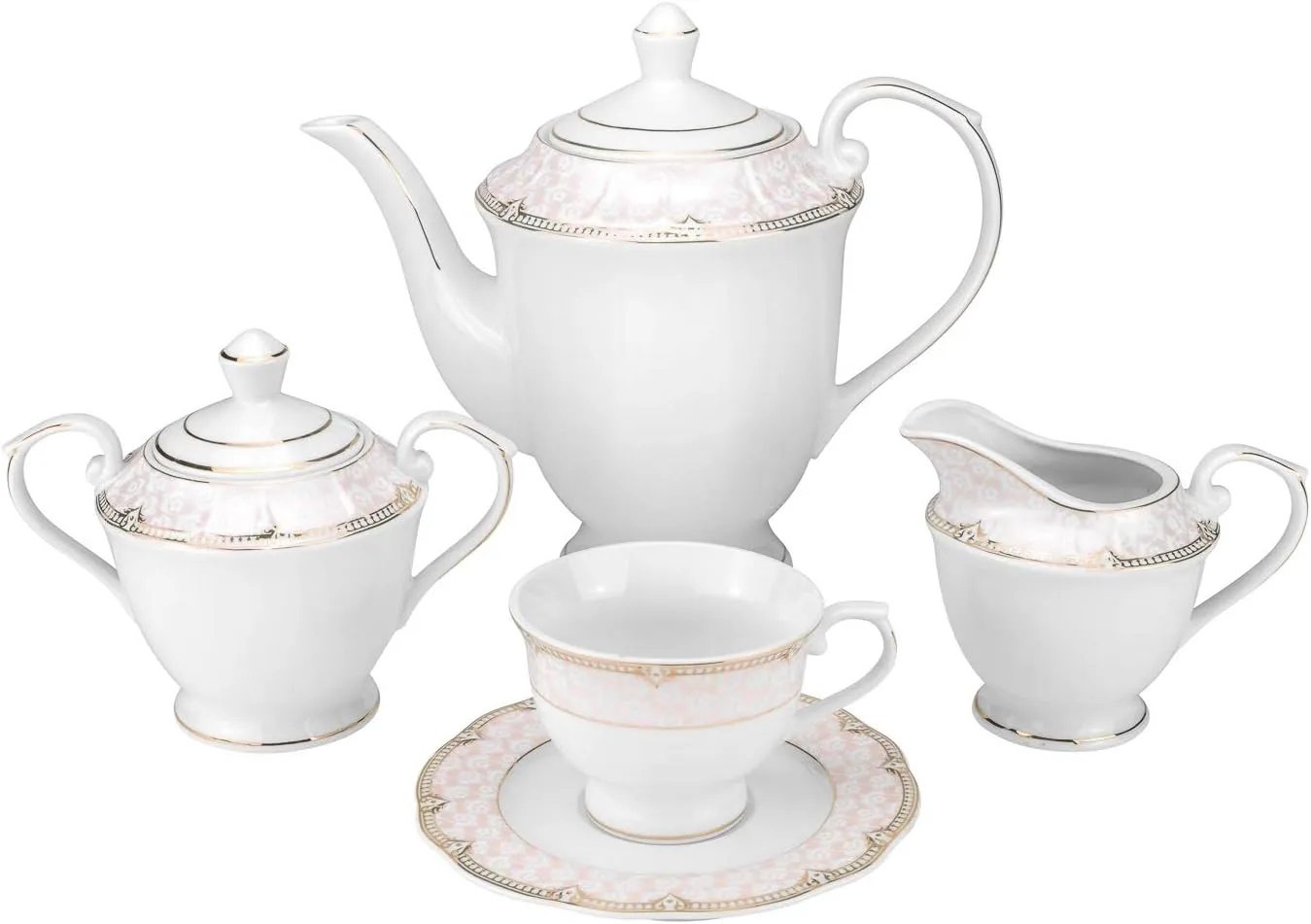 57-pc Banquet Dinnerware Set, Luxury Tableware Dining Service for 8