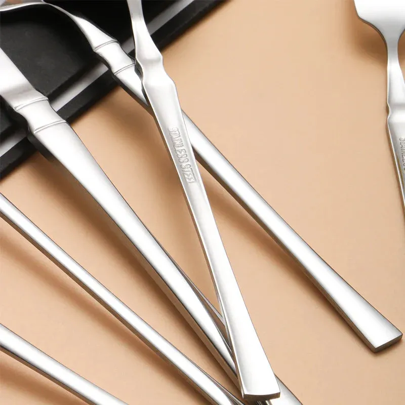 6 / 24 / 30 Piece Stainless Steel Tableware Set For Family Kitchen Hotel Party