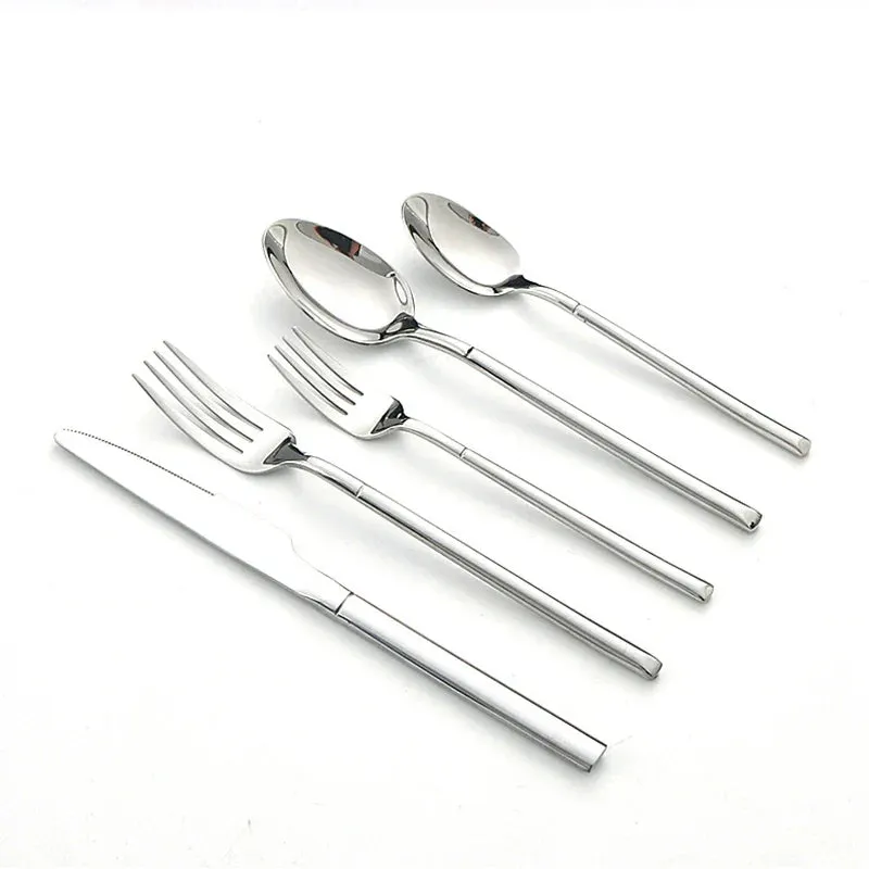 6 / 30 Piece Stainless Steel Tableware Set High End Silver Cutlery For Kitchen & Restaurant